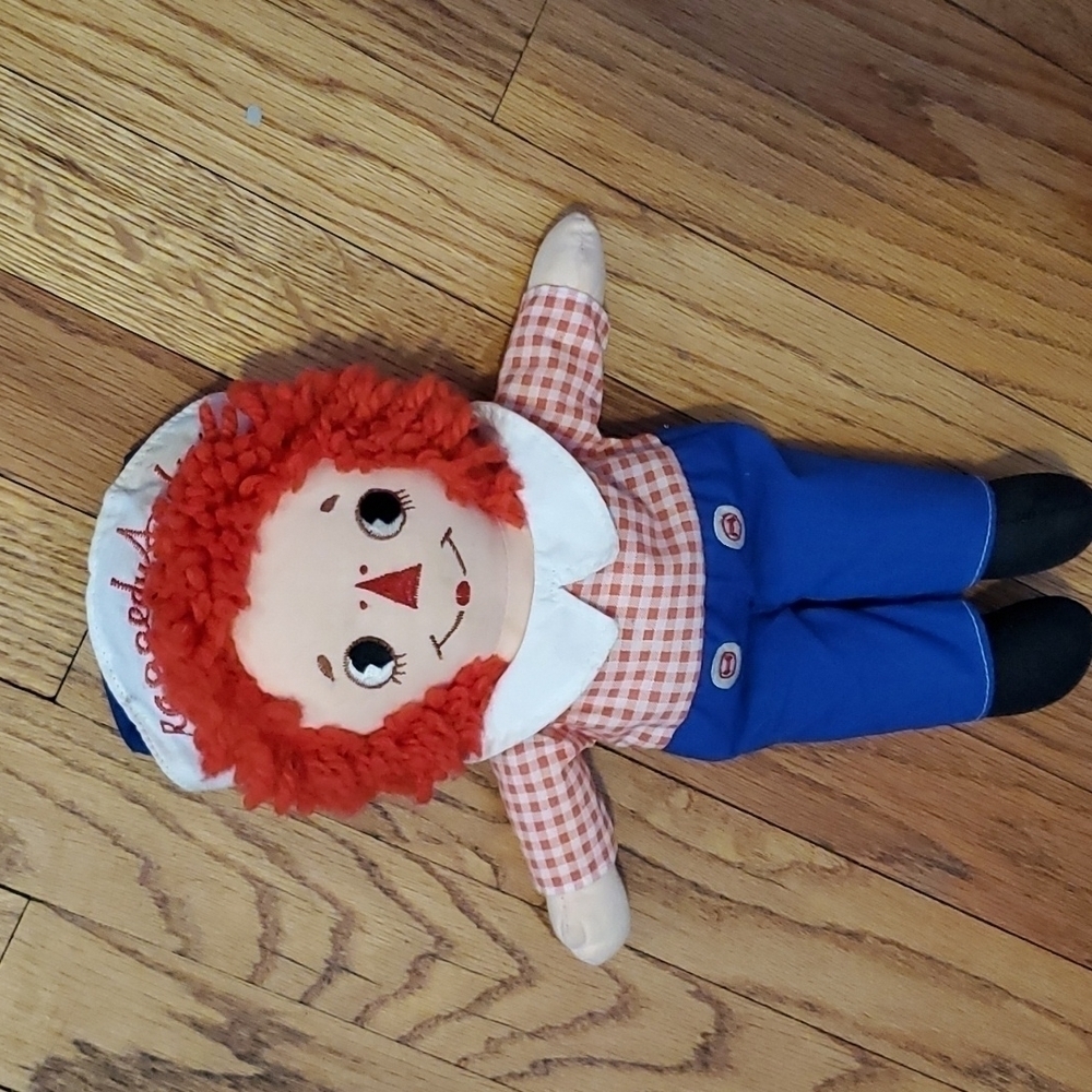 𝅺VINTAGE Raggedy Andy Johnny Gruelle 12" Embroidered Doll, Applause # 8457